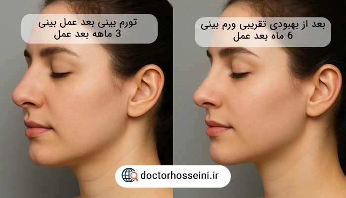 قبل و بعد ورم بینی بعد عمل